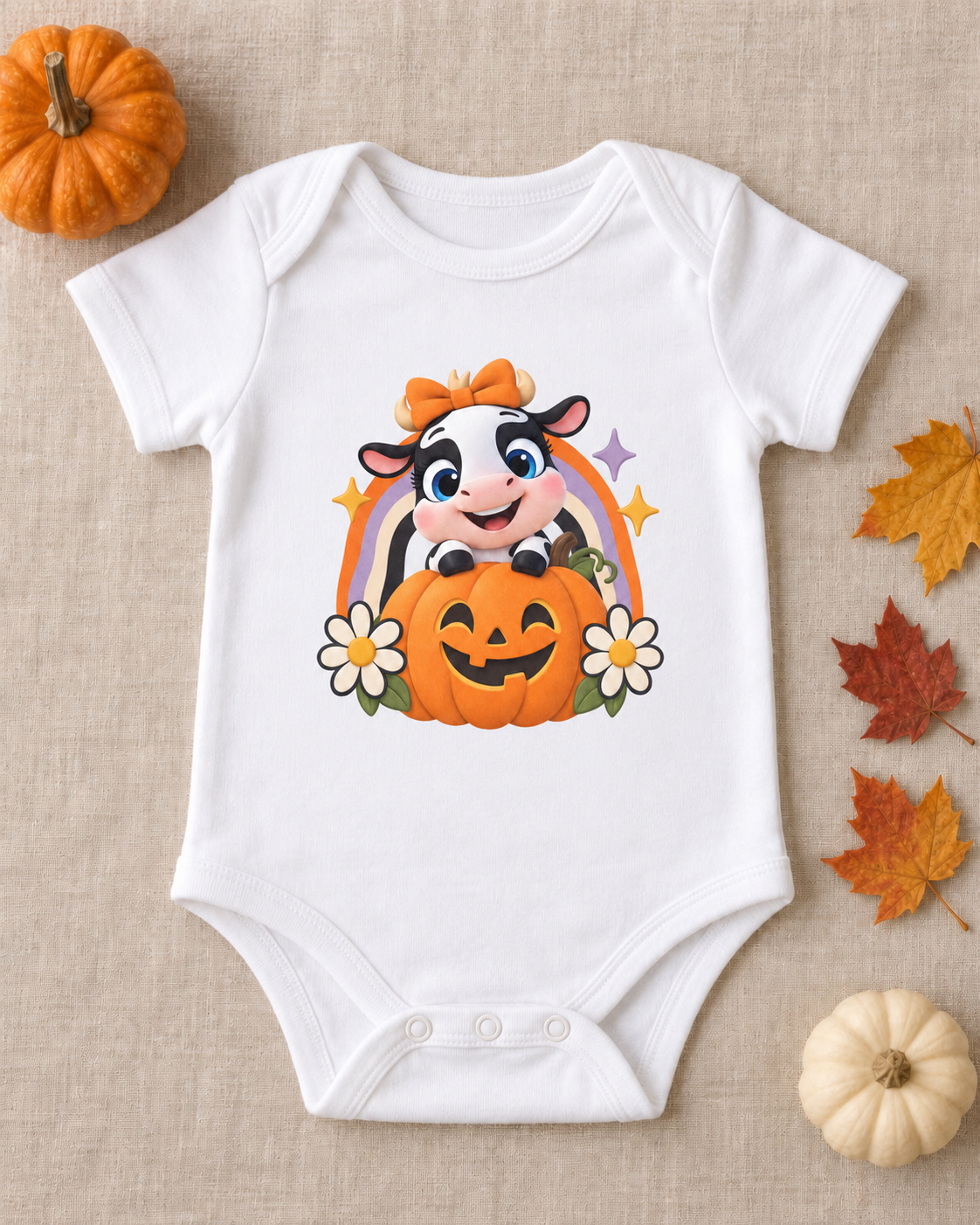 Body de Halloween para Bebé, La Vaquita, Calabaza Retro, Primer Halloween 1 Sunny la Sombrilla Amarilla