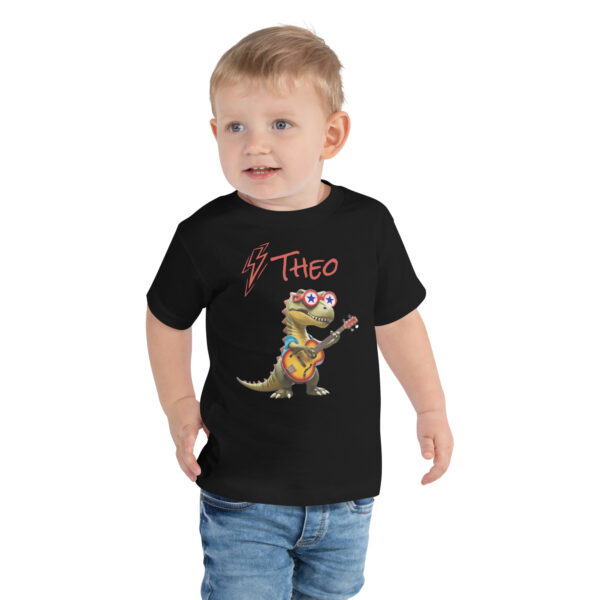 Camiseta Dino Rock de manga corta para niño