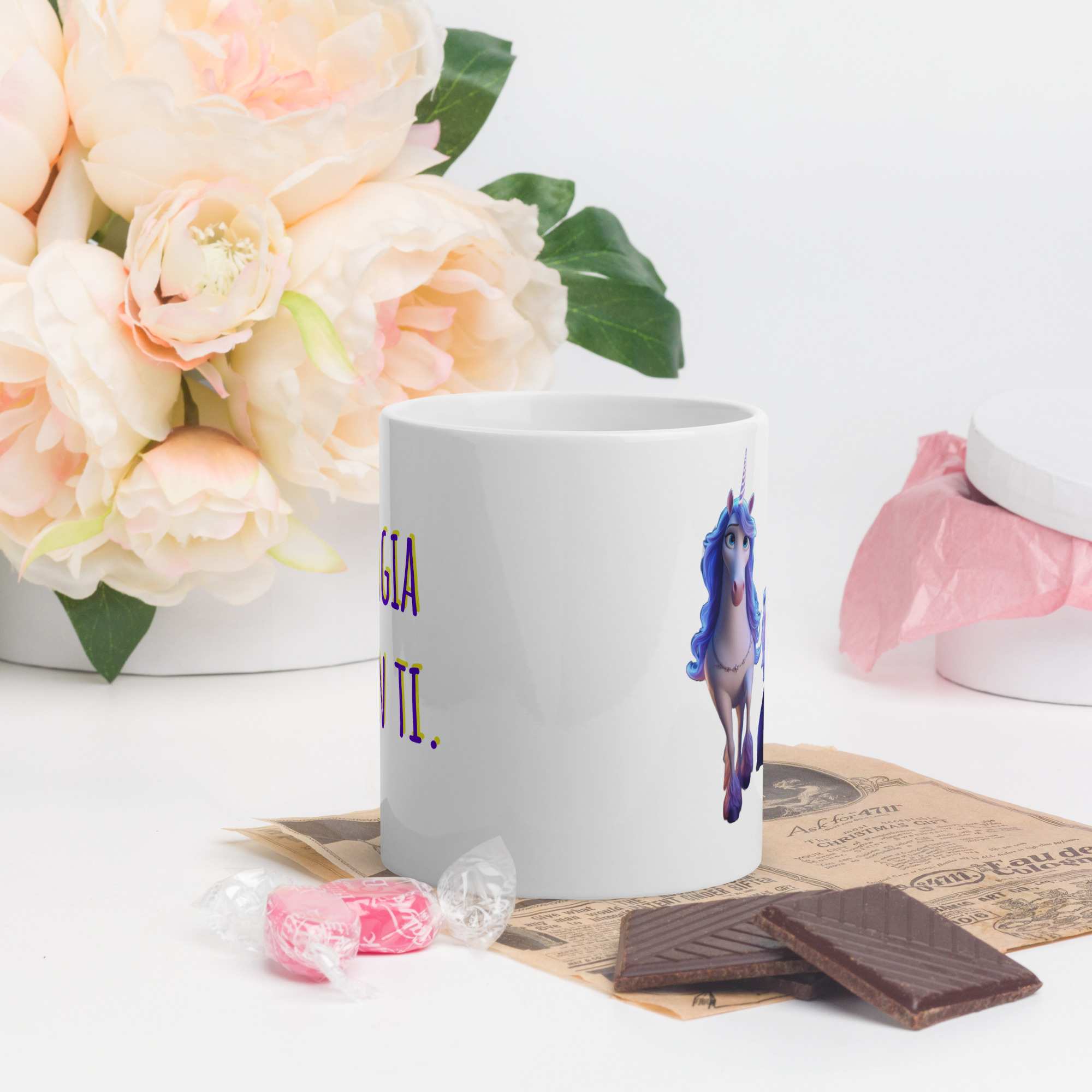 Taza blanca brillante 3 Taza blanca brillante - Imagen 3