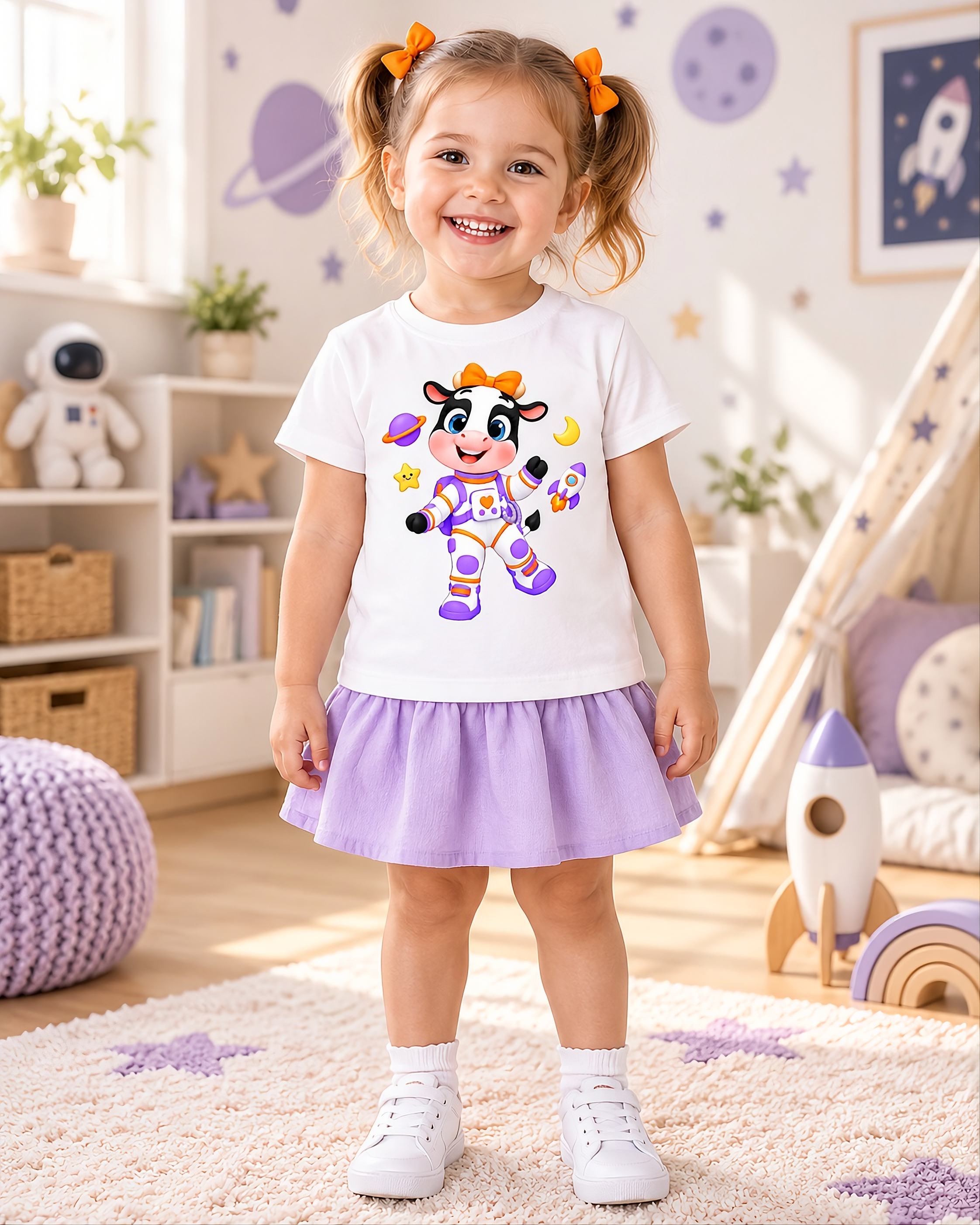Camiseta Futura Astronauta para Niña, La Vaquita, Regalo Día de Profesiones Preescolar 1 Camiseta Futura Astronauta para Niña, La Vaquita, Regalo Día de Profesiones Preescolar