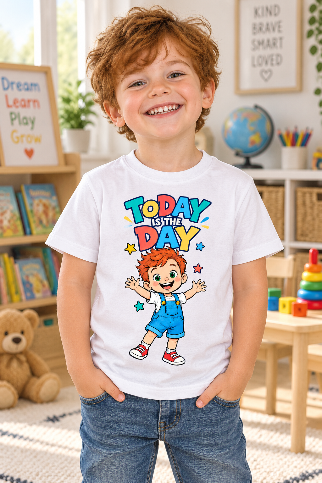 Camiseta Homeschool para Niño, Regalo Preescolar, Kiko Toddler Tee 1 Sunny la Sombrilla Amarilla
