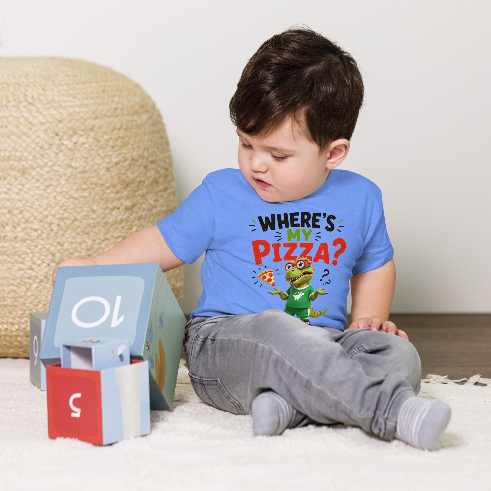 Camiseta dino WHERE’S MY PIZZA? 2 Camiseta dino WHERE’S MY PIZZA? - Imagen 2