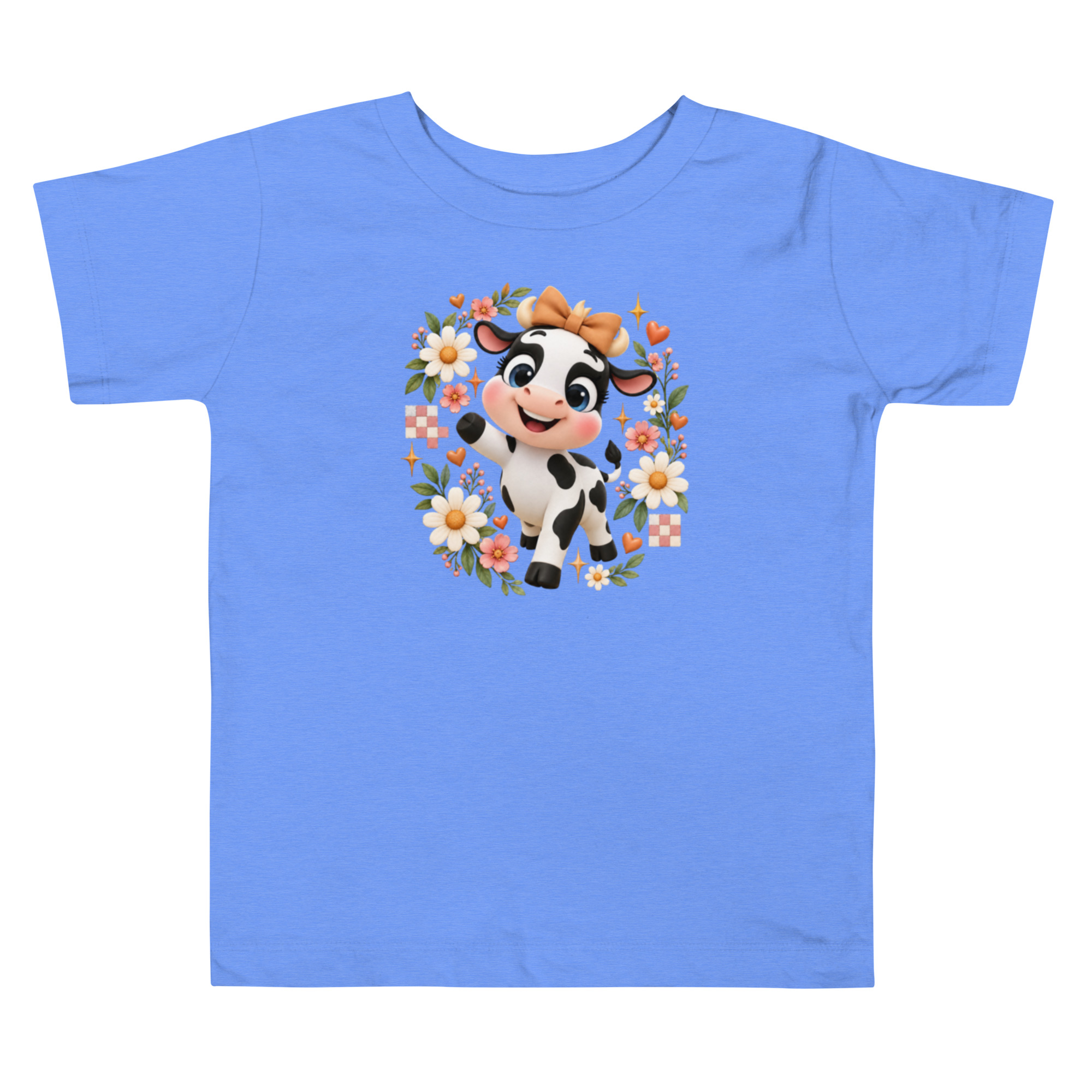 Camiseta para Niña, La Vaquita, Estilo Floral Coquette, Granja 3 Camiseta para Niña, La Vaquita, Estilo Floral Coquette, Granja - Imagen 3