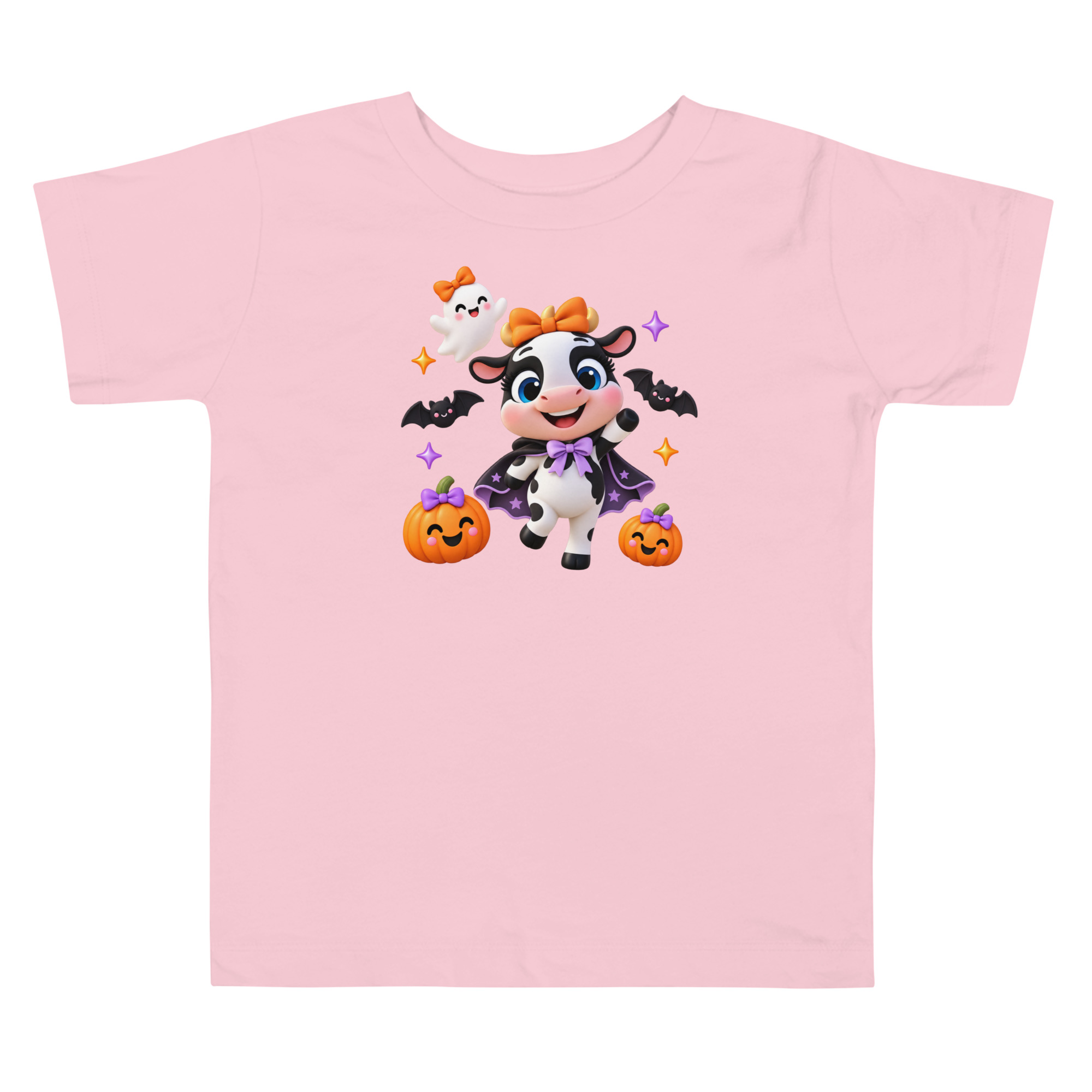 Camiseta de Halloween para Niña, La Vaquita Bruja, Estilo Granja 4 Camiseta de Halloween para Niña, La Vaquita Bruja, Estilo Granja - Imagen 4