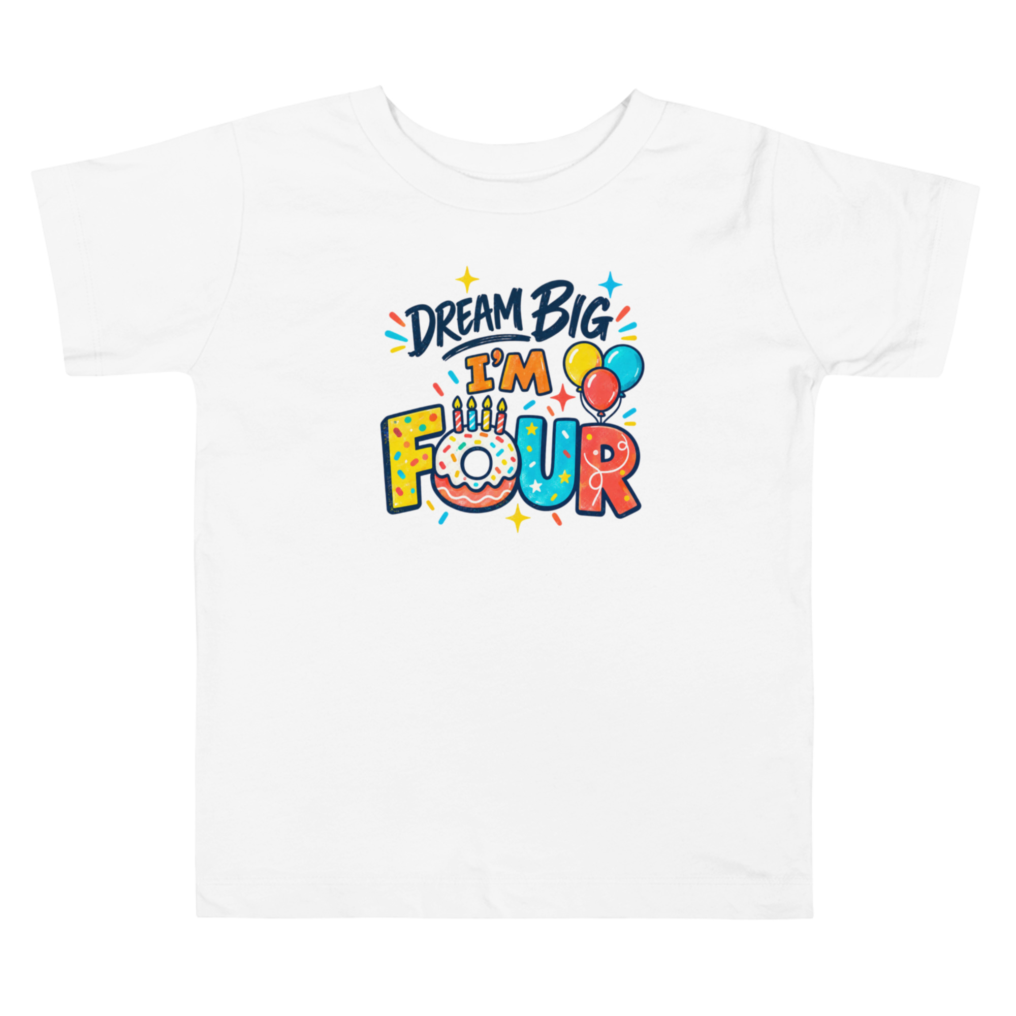 Camiseta Cumpleaños 4 Años , "Dream Big" 3 Camiseta Cumpleaños 4 Años , "Dream Big" - Imagen 3