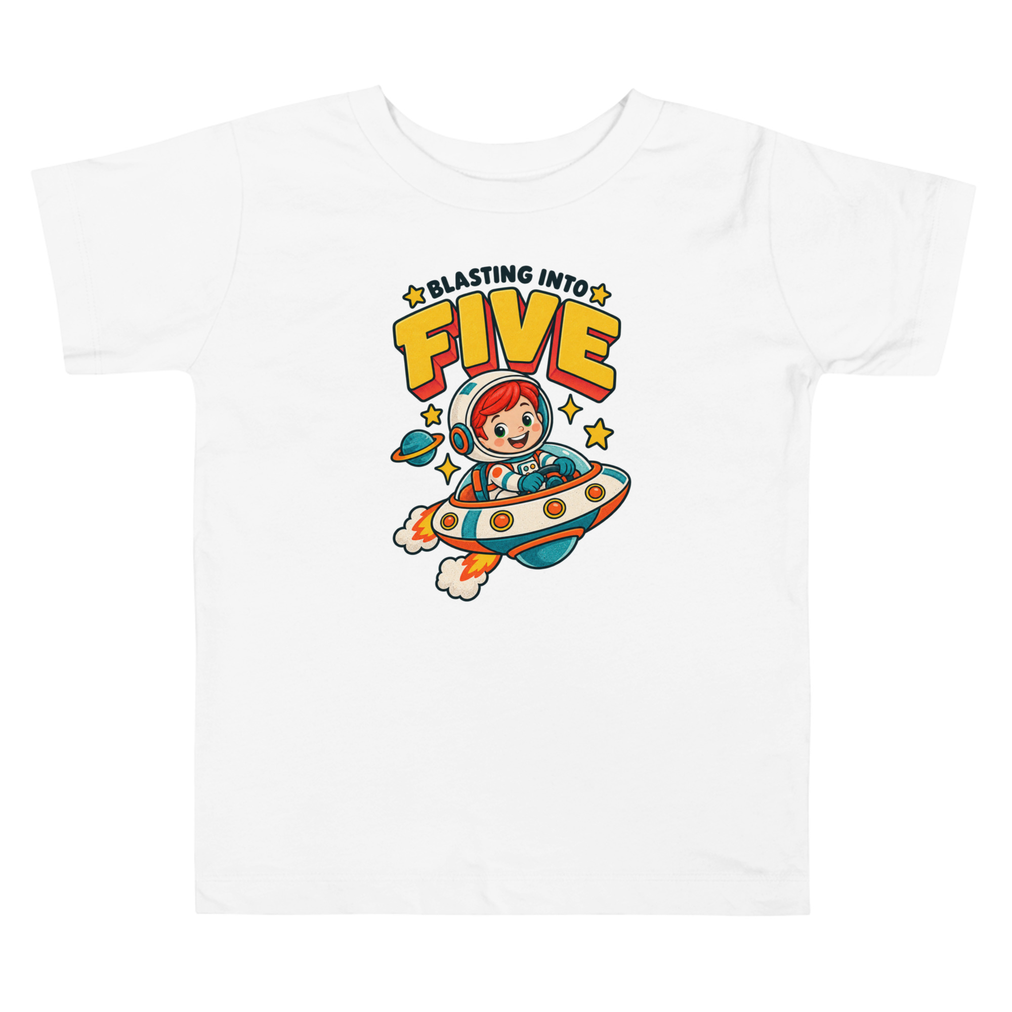 Camiseta Cumpleaños 5 Años Niño - Kiko, Astronauta, Tema Espacial 3 Camiseta Cumpleaños 5 Años Niño - Kiko, Astronauta, Tema Espacial - Imagen 3