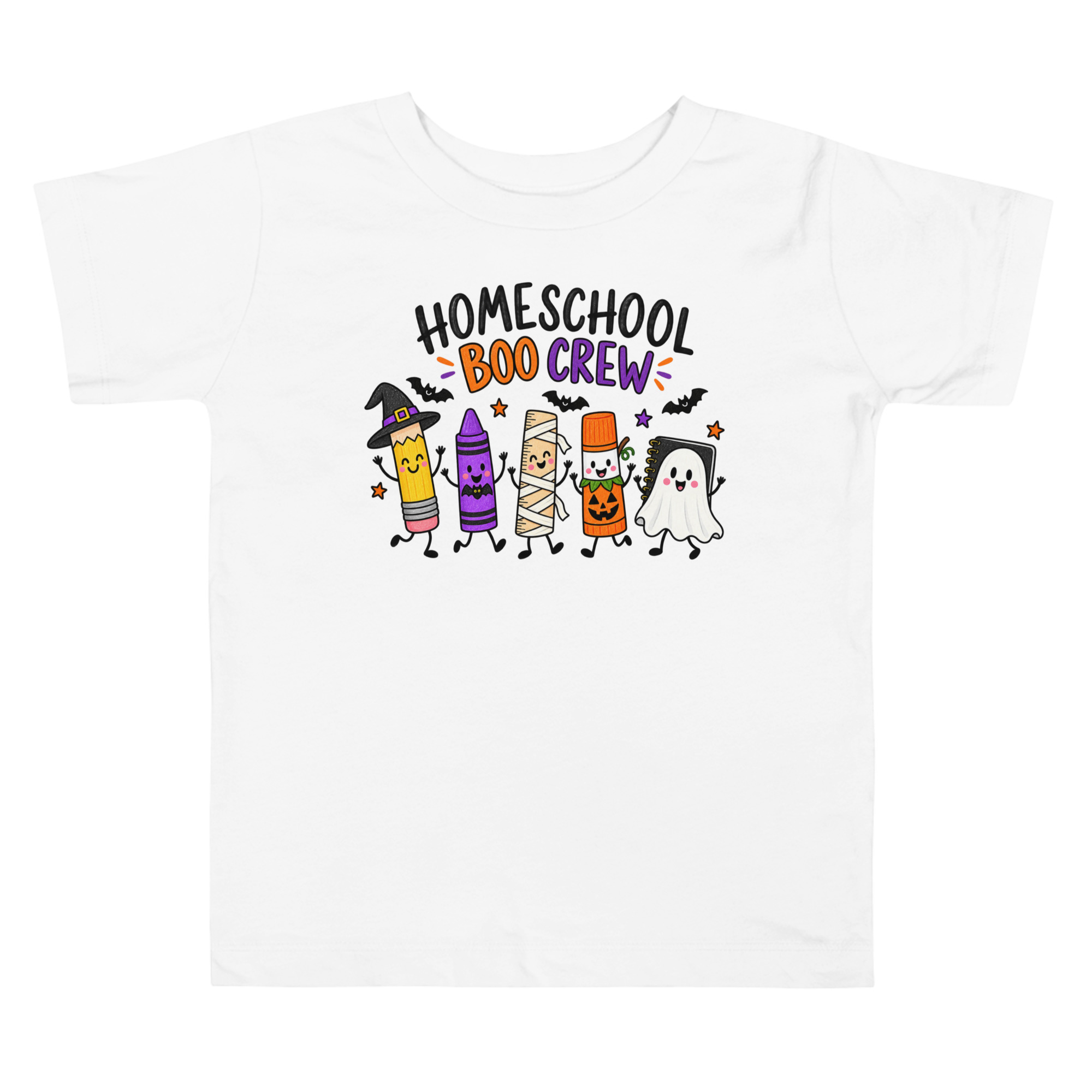 Camiseta de Halloween Homeschool para Niño, "Boo Crew" Útiles Escolares 3 Camiseta de Halloween Homeschool para Niño, "Boo Crew" Útiles Escolares - Imagen 3